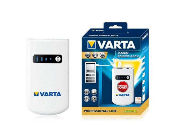 Varta V-Man Portable Power Pack Set -USB-in & USB-Out Function