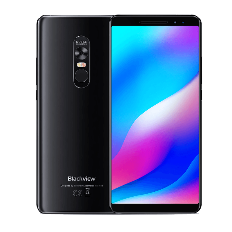 Blackview MAX 1 Laser Projector Smartphone - 6GB, 64GB, Dual-SIM, Touch-ID - Black