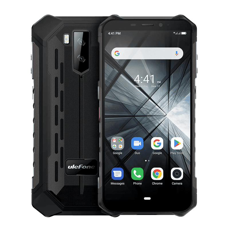 UleFone Armor X5 Rugged Android 10 Smartphone - 3GB, 32GB, Dual-SIM, IP68 - Black