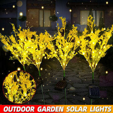 Outdoor Solar Powered LED Canola Flowers Lawn Light Waterproof Garden Lamp Home Decoration