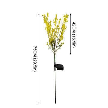 Outdoor Solar Powered LED Canola Flowers Lawn Light Waterproof Garden Lamp Home Decoration