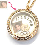 PH1 - Custom Small Square Photo Print, can fit inside any of our Floating Locket Necklaces