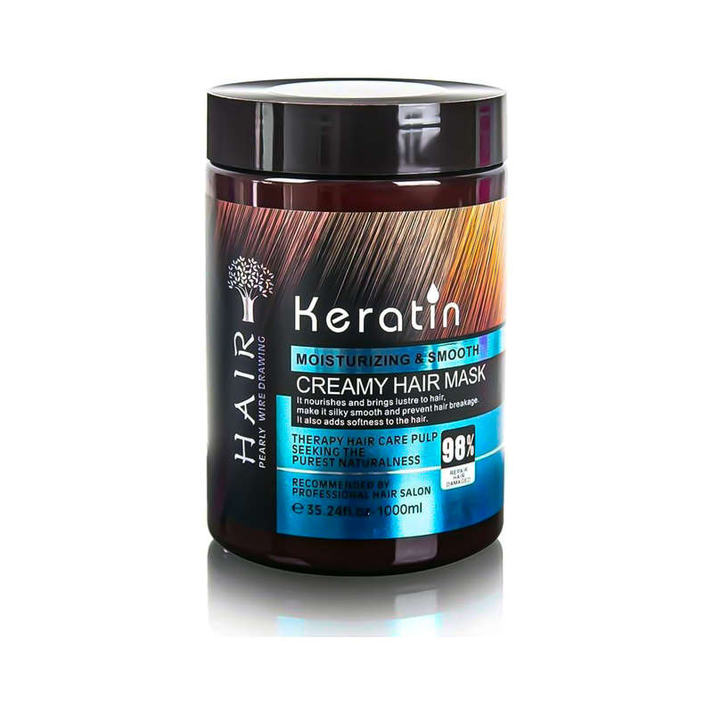 Keratin Moisturizing & Smooth Cream Hair Mask-1000ml