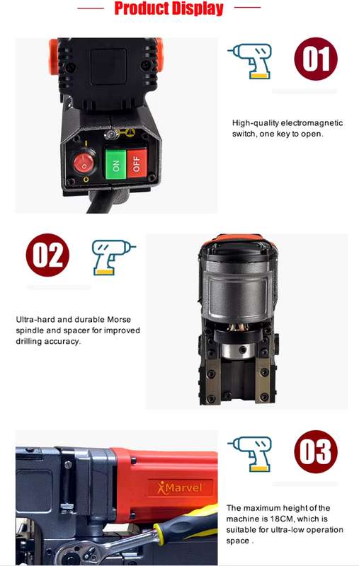 ProPower Magnetic Base Drill Low Profile - 50mm
