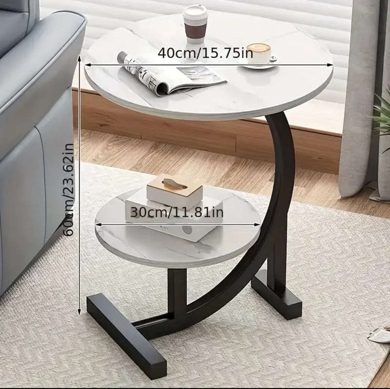 Chic 2 Tier Round Side Table