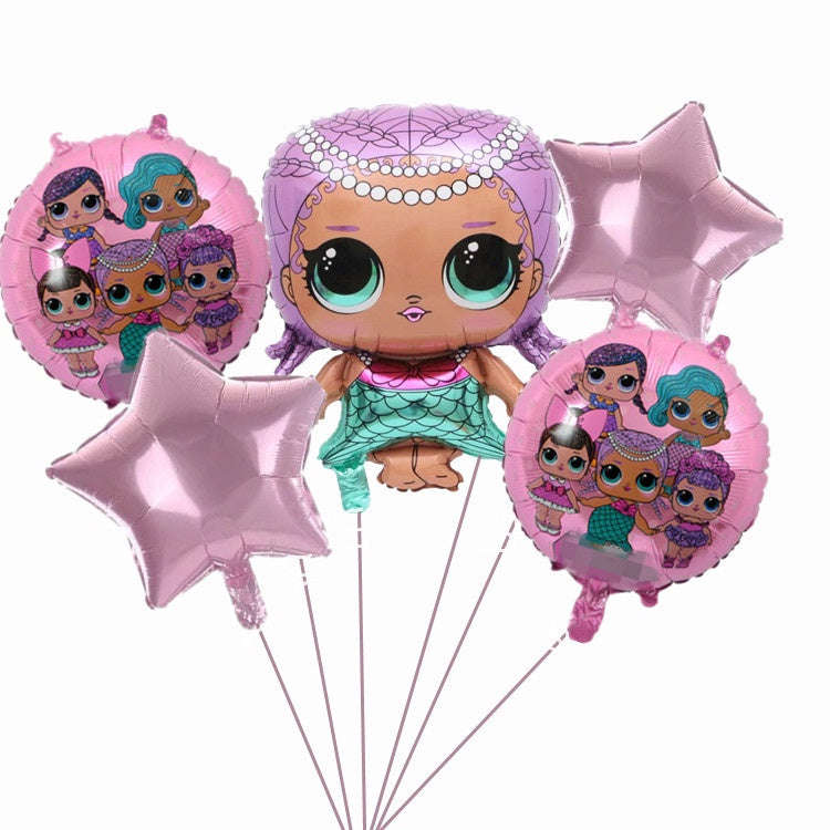 Cartoon Helium Type Balloons 5x PCS Party Supplies, Birthday Decorations for Kids Boys Baby Showe...