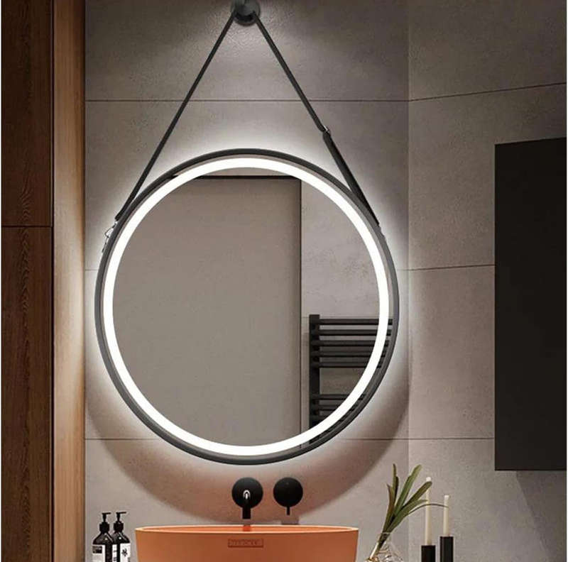 Modern Round Illuminated LED Mirror Touch Sensor With Strap 60cm - Various Options
