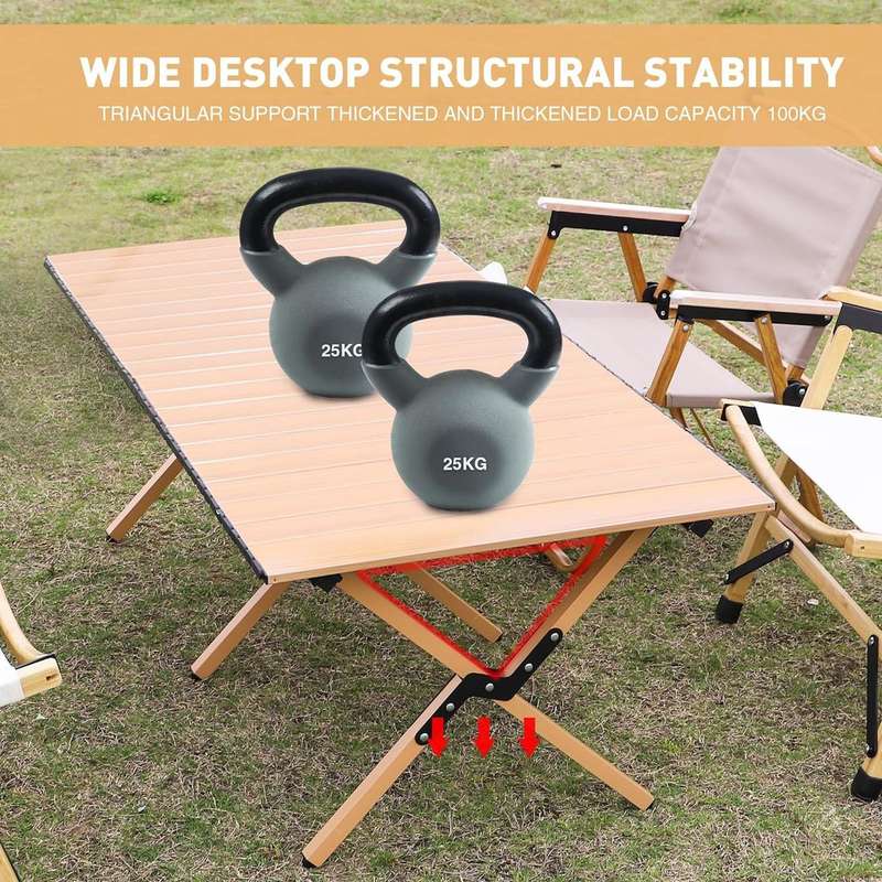 Folding Camping Picnic Table with Carry Bag for Travel Indoor & Outdoor