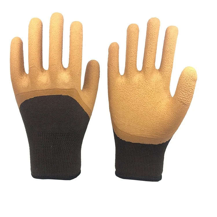 Latex Coffee Type Lined Work Gloves