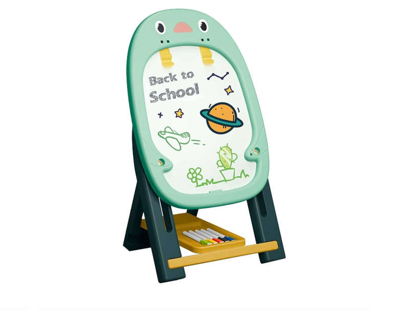 Kids Adjustable Easel with Magnetic Drawing Board  Double-Sided Art Easel with Accessories (46...