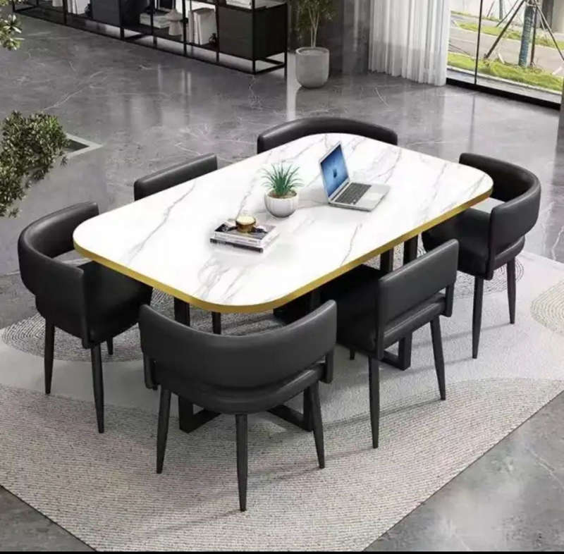 Dining Table Set Trendy Scandinavian Styled 7pc - Pre-Order Sales Now Available-Various Colours