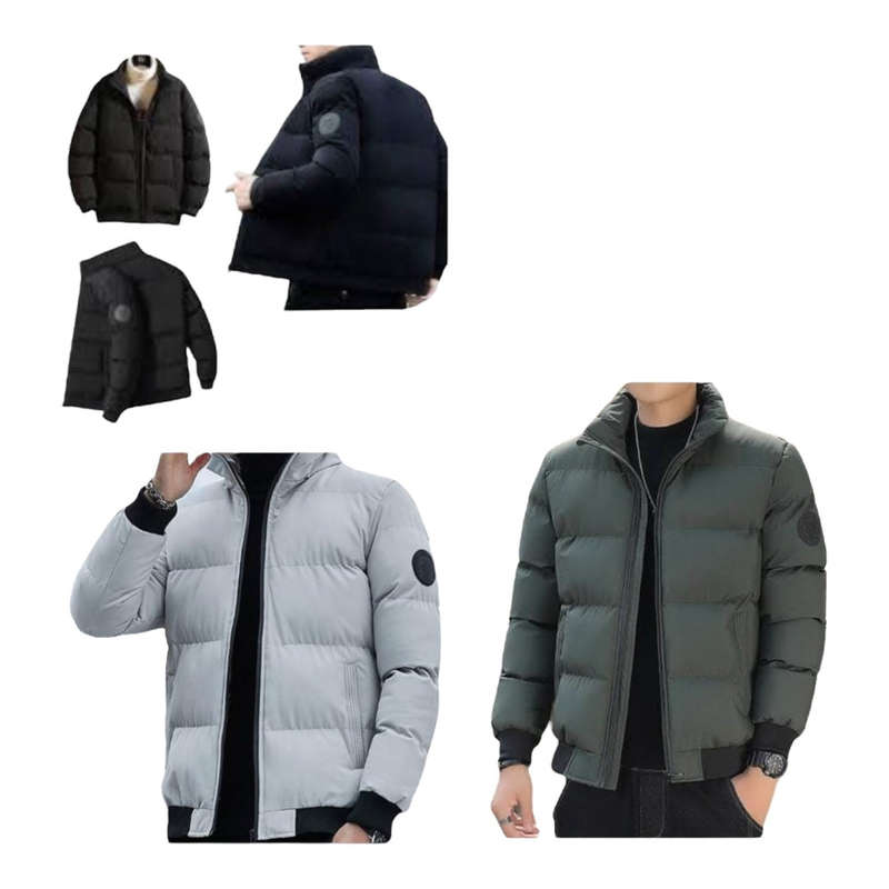 MWear Winter Mens Jacket Stand -Up Collar Warm Winter Clothes