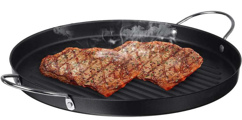 Smokeless Barbecue Frying Grill Pan Non-Stick Grill Korean BBQ Tray BBQ Plate Round 30cm