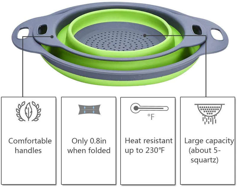 2 Pcs Collapsible Filter Baskets