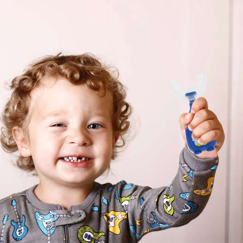 Children's U Tooth Brush 2-6 Years - blue