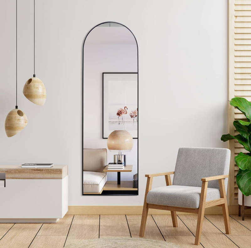 Full Length Mirror Standing or Wall Arched Design Full Length Mirror for Bedroom Wall Mirror with...