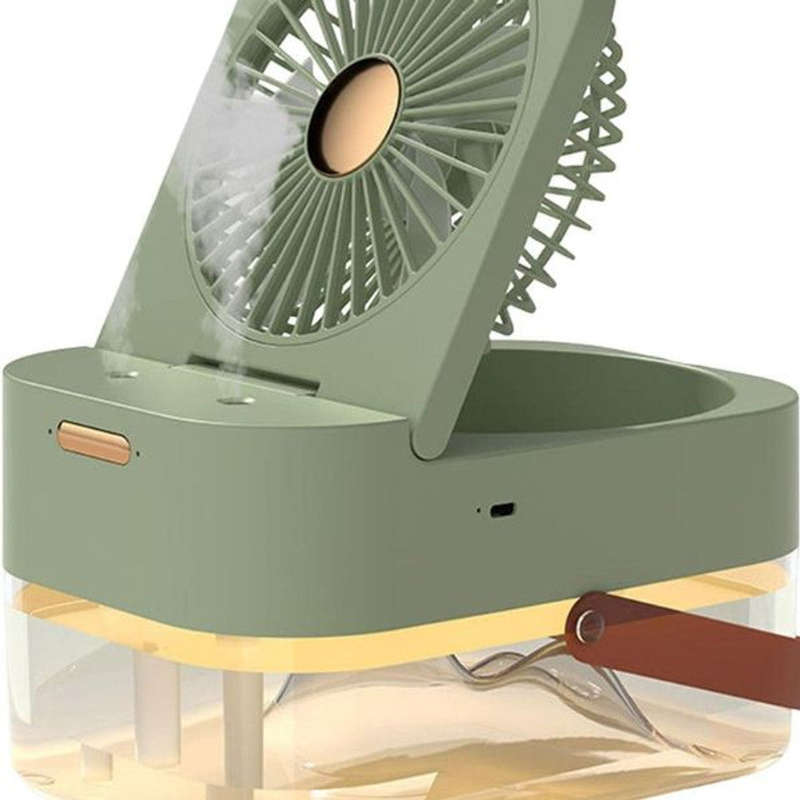 3 In1 Humidifier Double Spray Fan Portable Fan Air Cooler Humidifier USB Fan Desktop Lamp Fan For...