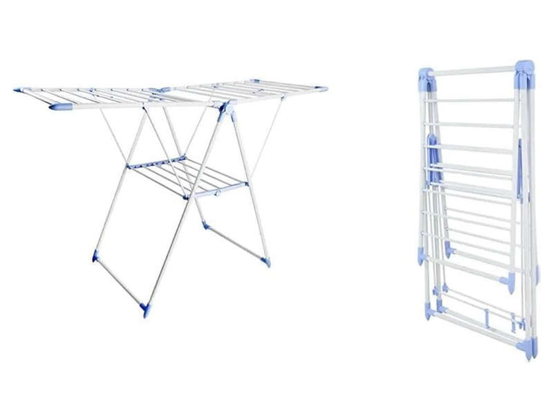 MHome 160cm Wide Foldable Clothes Drying Rack  Space-Saving Laundry Stand for Indoor & Outdoor...
