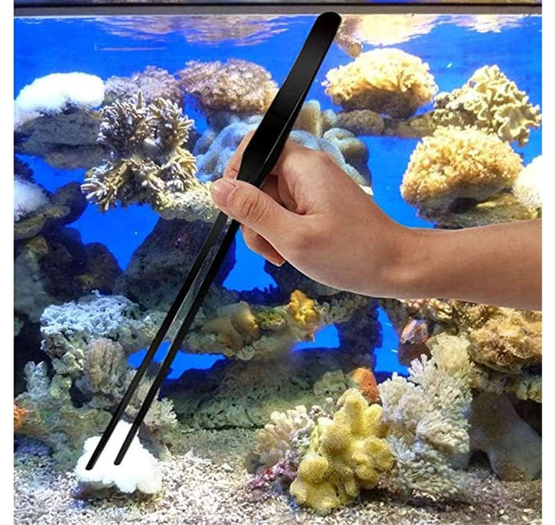 MHome Aquarium Scissor 4 in 1 Stainless Steel Aquatic Plants Aquascaping Tools Set Black