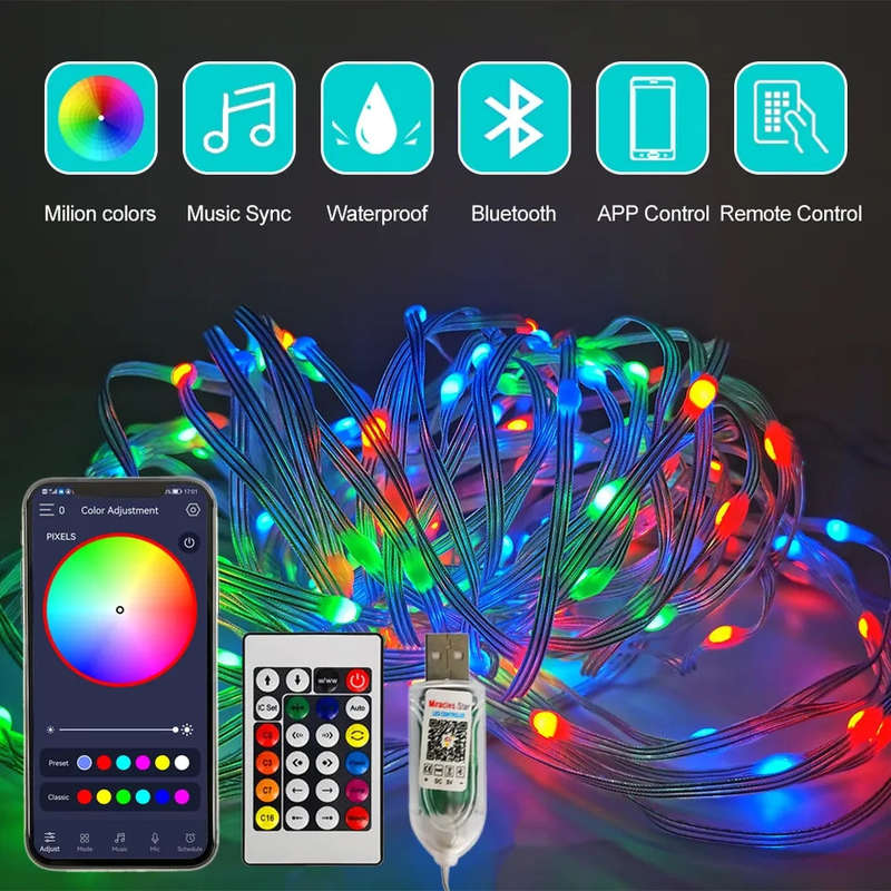 RGB 10M Waterproof Outdoor/Indoor Decorative Led String Lights