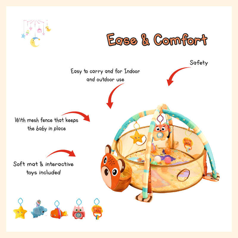 Cartoon bear baby infant activity play gym mat