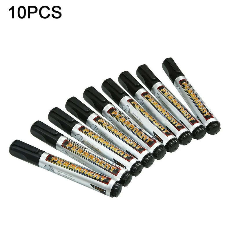 Permanent Marker Pens Black  10pcs