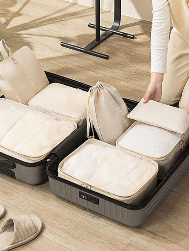 MHome 7-Piece Travel Organizer Set  Waterproof Packing Cubes for Clothes, Shoes & More