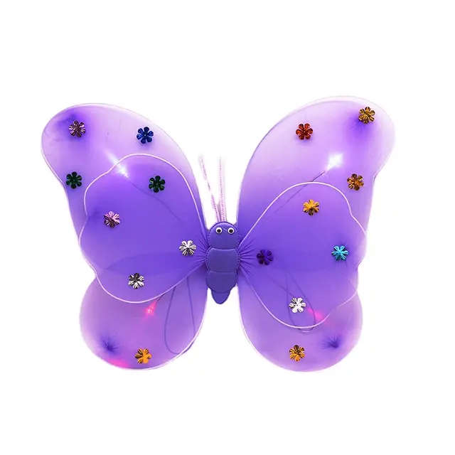 Beautiful Butterfly Wings with Lights, Wand and Headband