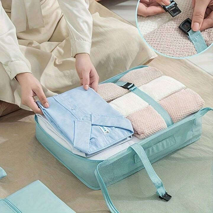MHome 7-Piece Travel Organizer Set  Waterproof Packing Cubes for Clothes, Shoes & More