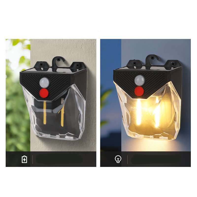 Portable Solar Wall Light with Motion Sensor & Hook - 3 Modes | Waterproof Outdoor LED Lamp | IP4...