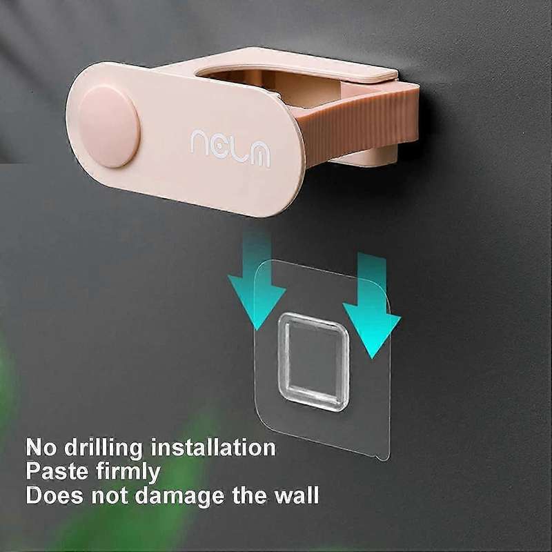 MHome Self-Adhesive Wall-Mounted Utility Holder  Space-Saving Broom & Mop Organiser