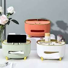 MHome Elegant Tissue Box With Phone Holder