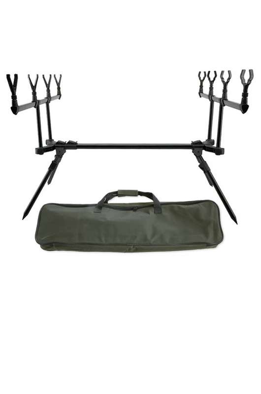 Pro Adjustable Carp Fishing 4-Rod Pod With Bag