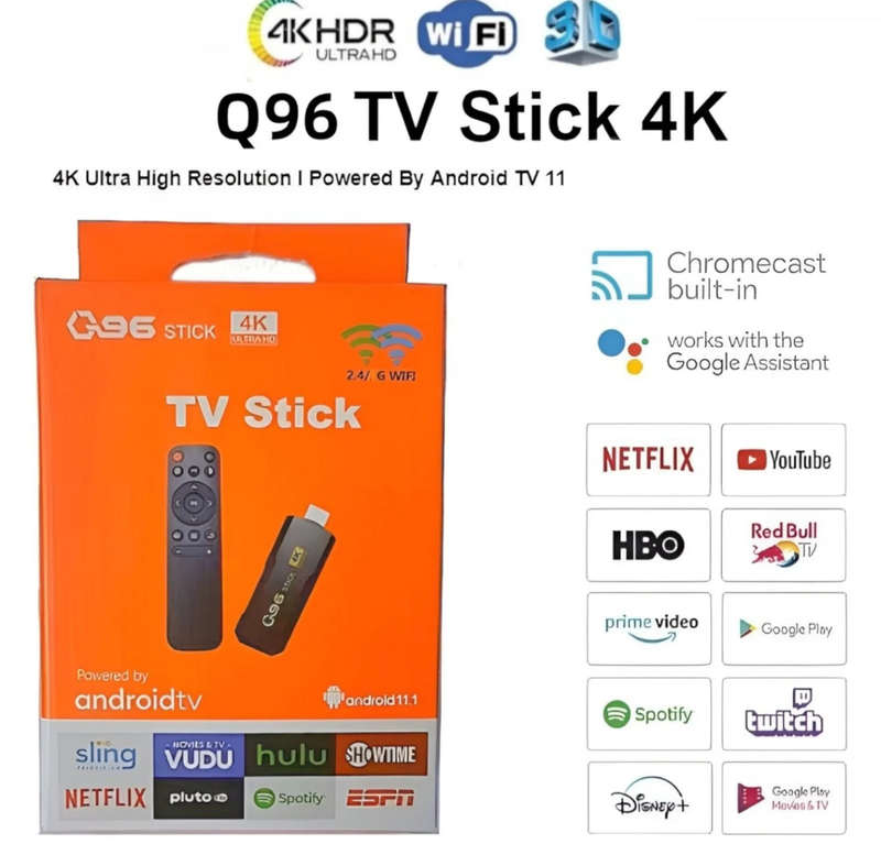 G96 4K Smart TV Stick Android13 ATV OS Top Set Box Allwinner Dual Wifi
