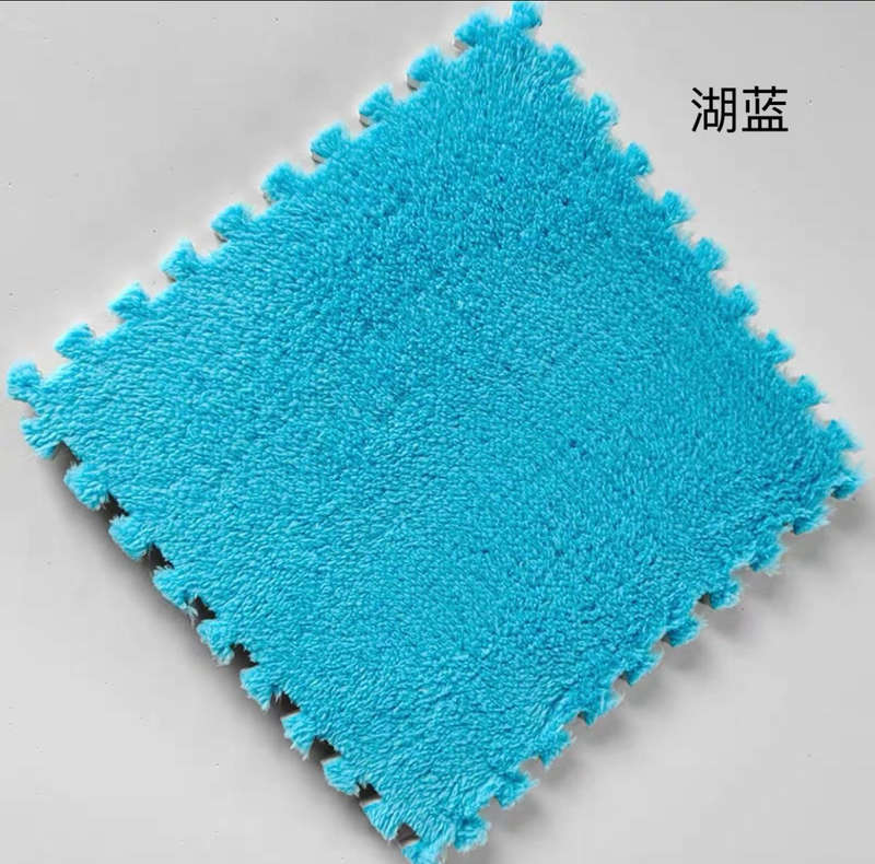 Plush Crawling Mat Interlocking EVA Foam Floor Tiles Puzzle Foam Mat Anti-Slip Carpet for Childre...