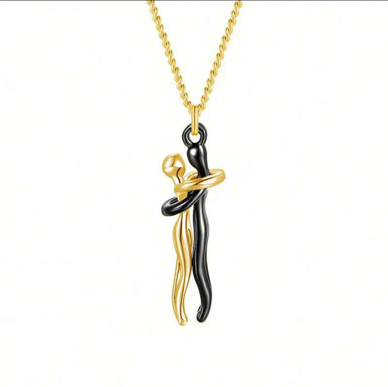 INFINITY Hug  Pendant Necklace Sterling Silver For Lovers