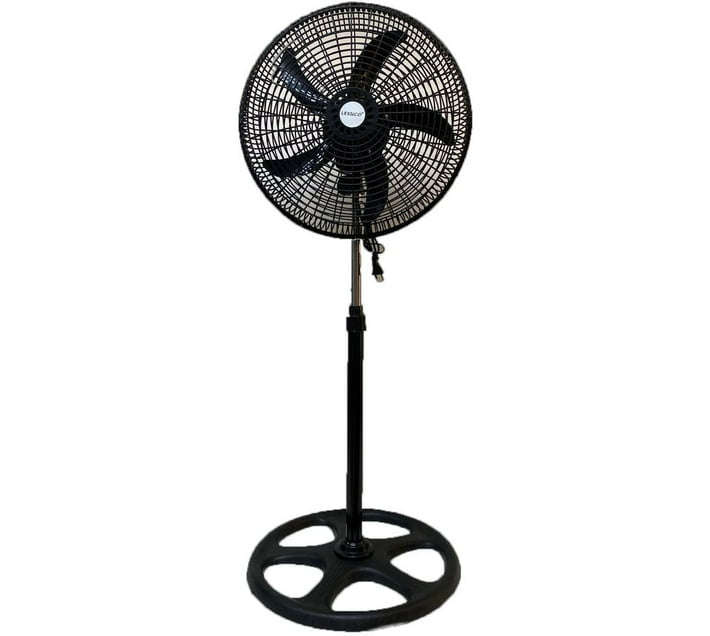 18'' Adjustable Pedestal Floor Fan set of 2 B 300 mm 5 Blade Pedestal Fan (Black, Pack of 2