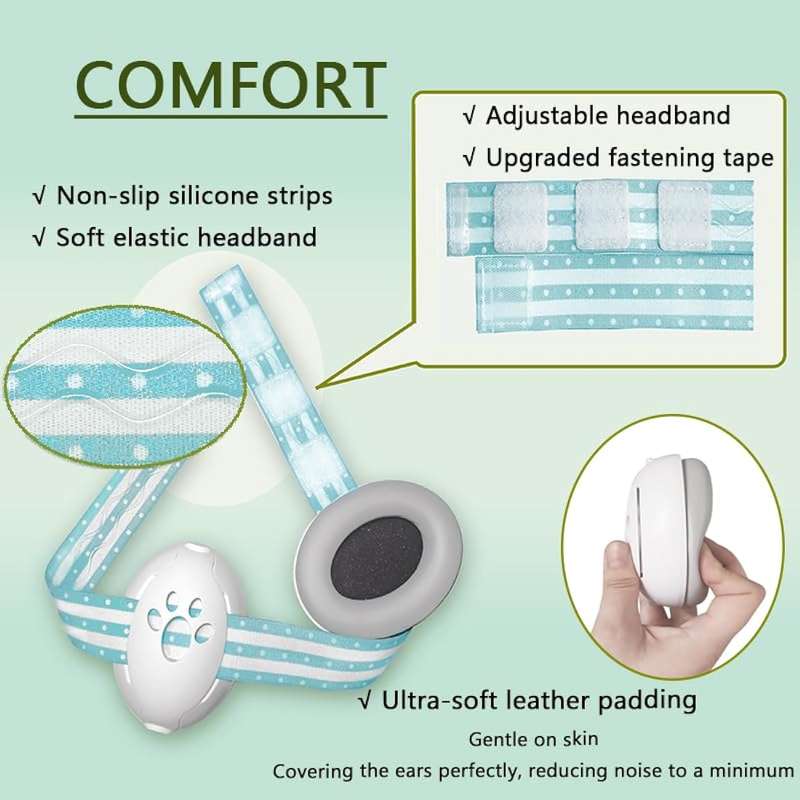 Adjustable Baby Noise Cancelling Headphones Ear Protection Noise Reduction Earmuffs For Babies Up...