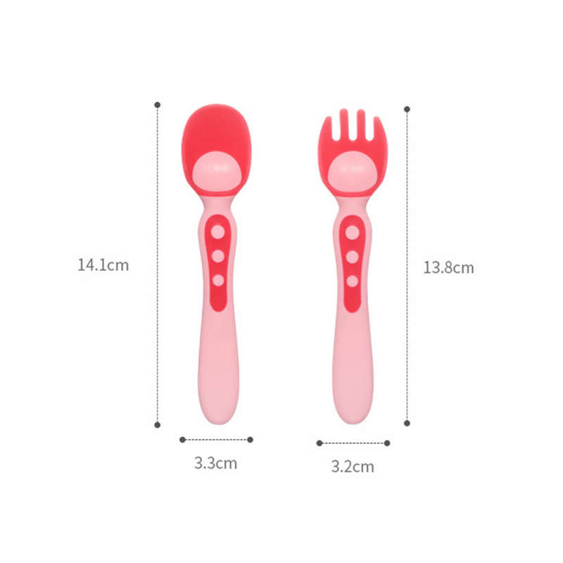 Temparature sensing training spoon &fork