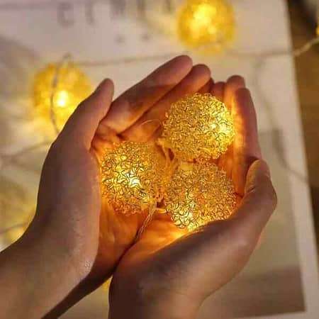Christmas Metal Ball String Lights