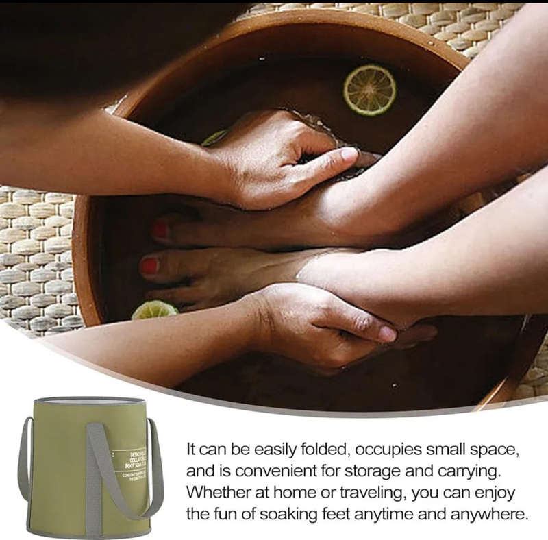 Foot Soaking Bucket | Foldable Foot Bath Basin Bag | Feet Soaking Tub and Foot Wash Basin for Foo...