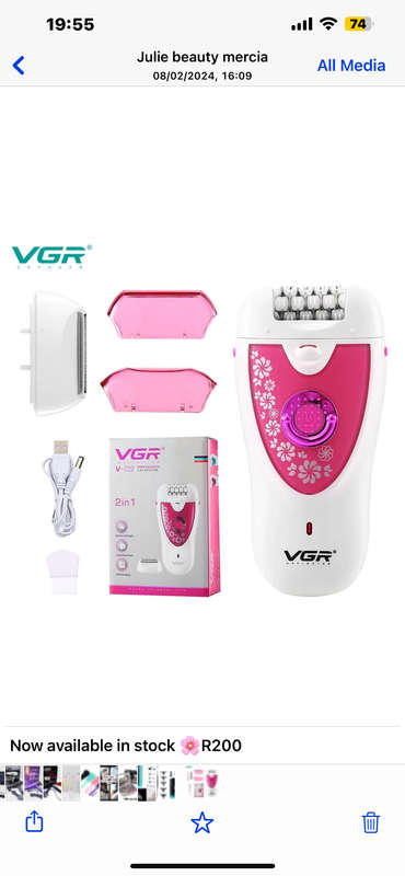 Portable Painless Electric Epilator Women Facial Removal