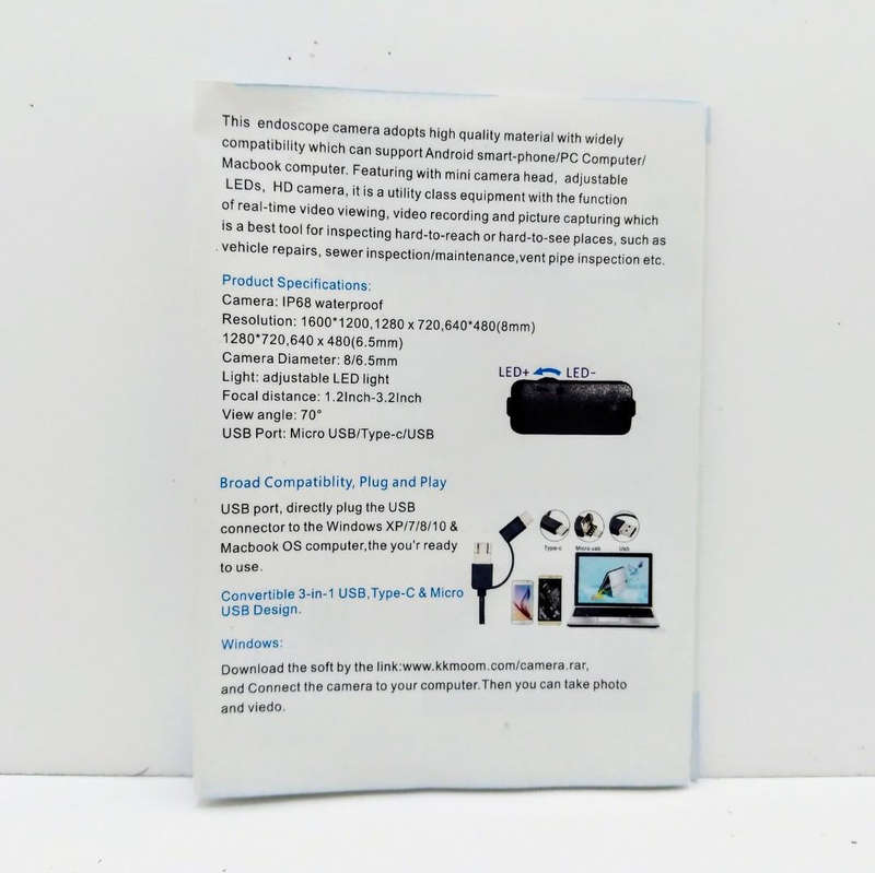 USB Endoscope (for Old Android, Windows, and Mac OS Only!) HD