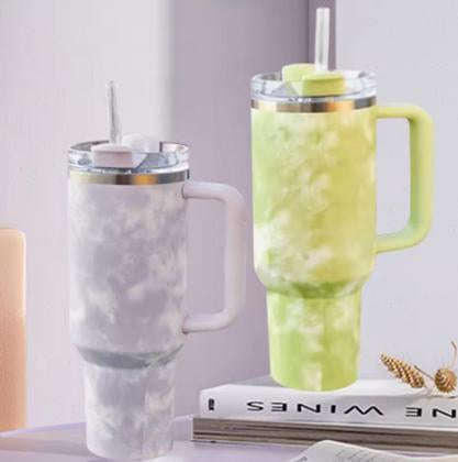 M-Home 1200ml Stainless Steel Thermal Bottle Cup with Handle, Lid &amp; Reusable Straw  Leakpr...