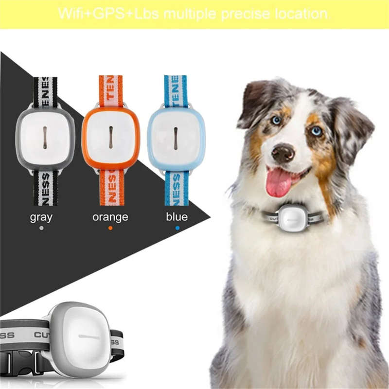 Trackable Dog Collar-GPS Tracker Waterproof IP66 Pet Collar GPS Locator Vibration Alarm Function ...