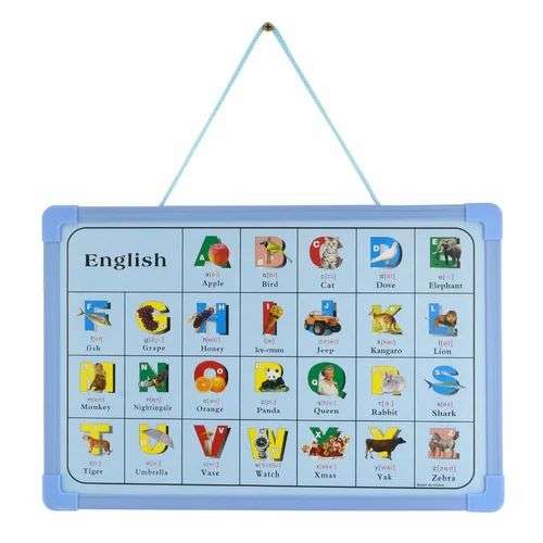 Double Faced White Board/Drawing Board And Alphabet Board For Kids