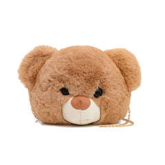 Cute Soft & Fluffy Teddy Bear Sling Bag For Girls Assorted