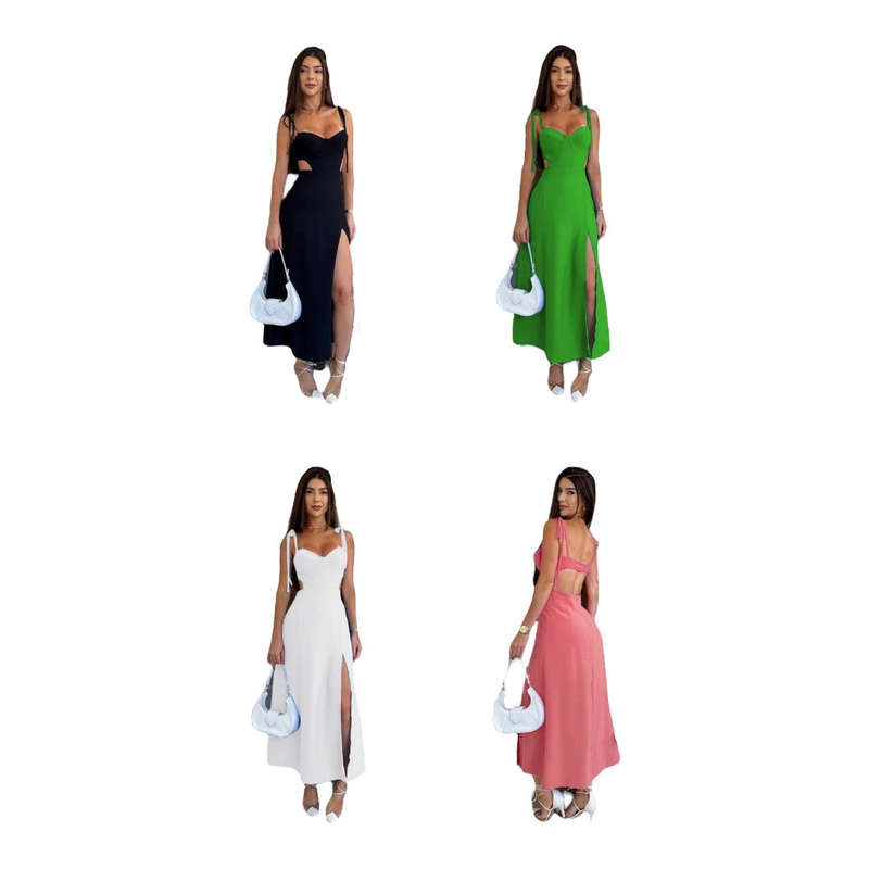 Cotton Tube Dress Midi Long Sleeve Dresses for Women Summer Dresses Cute Ladies Dresses Maxi Part...