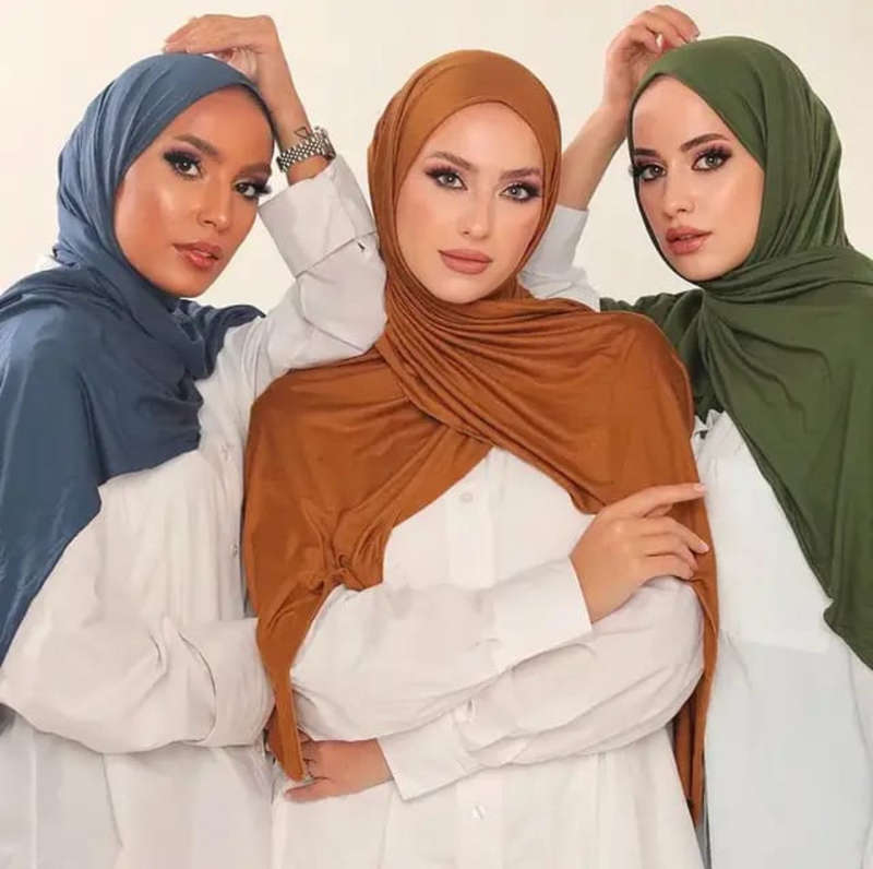 Turban Head Wraps | Jersey Stretch | Hair Scarf | Long Shawl | Solid Color |Soft Lightweight Head...