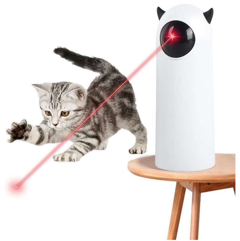 MTech Automatic Cat Laser Toy  Interactive USB & Battery Powered Pet Laser With 3 Modes, Auto ...